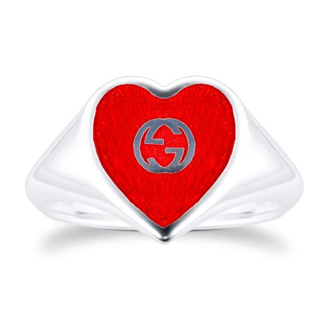 h ring gucci|gucci heart ring for sale.